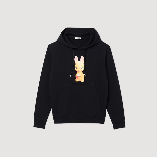Rabbit print hoodie