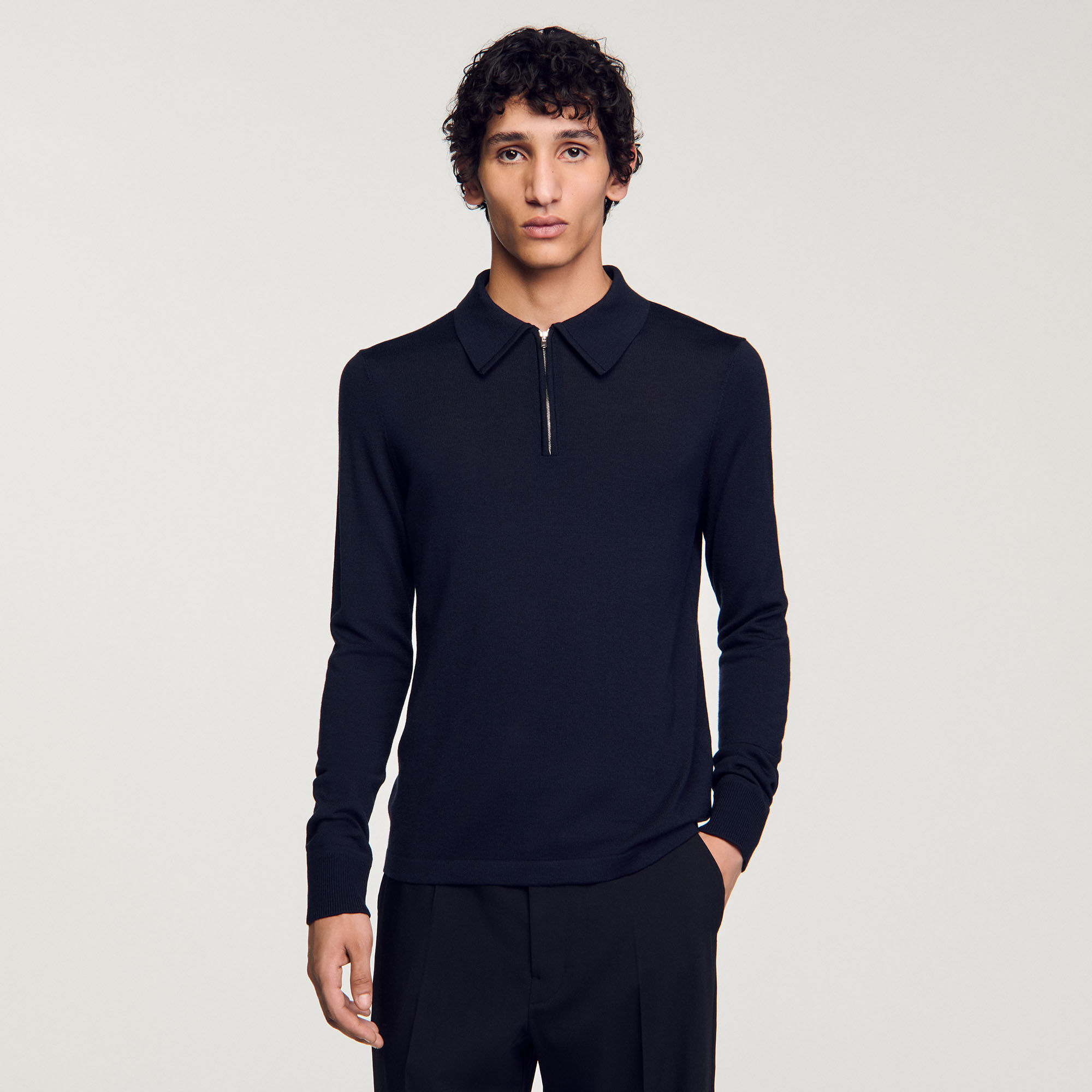 Knit polo jumper