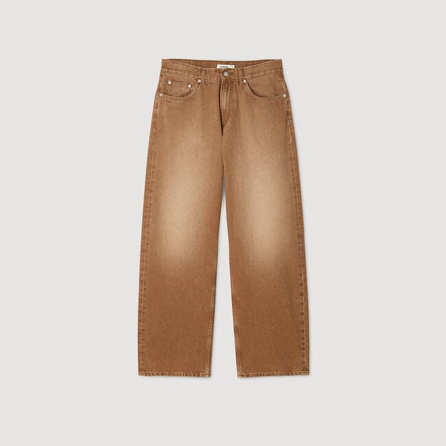 Faded cotton baggy jeans
