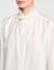 Silk shirt with gathered collar
