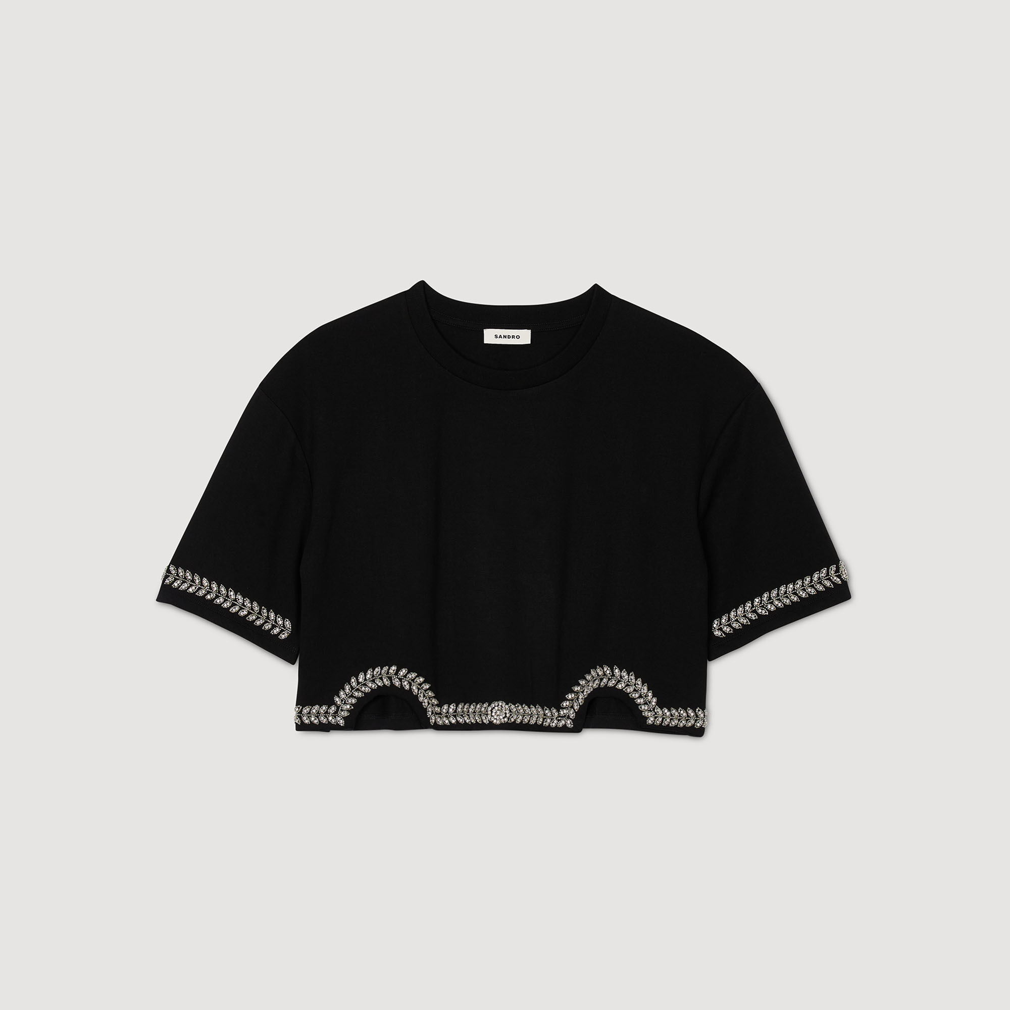 SANDRO 売れ筋商品|||サンドロ Tシャツ トップス レディース T-shirts Black Cotton T-shirt black / gray for Men | Sandro Paris