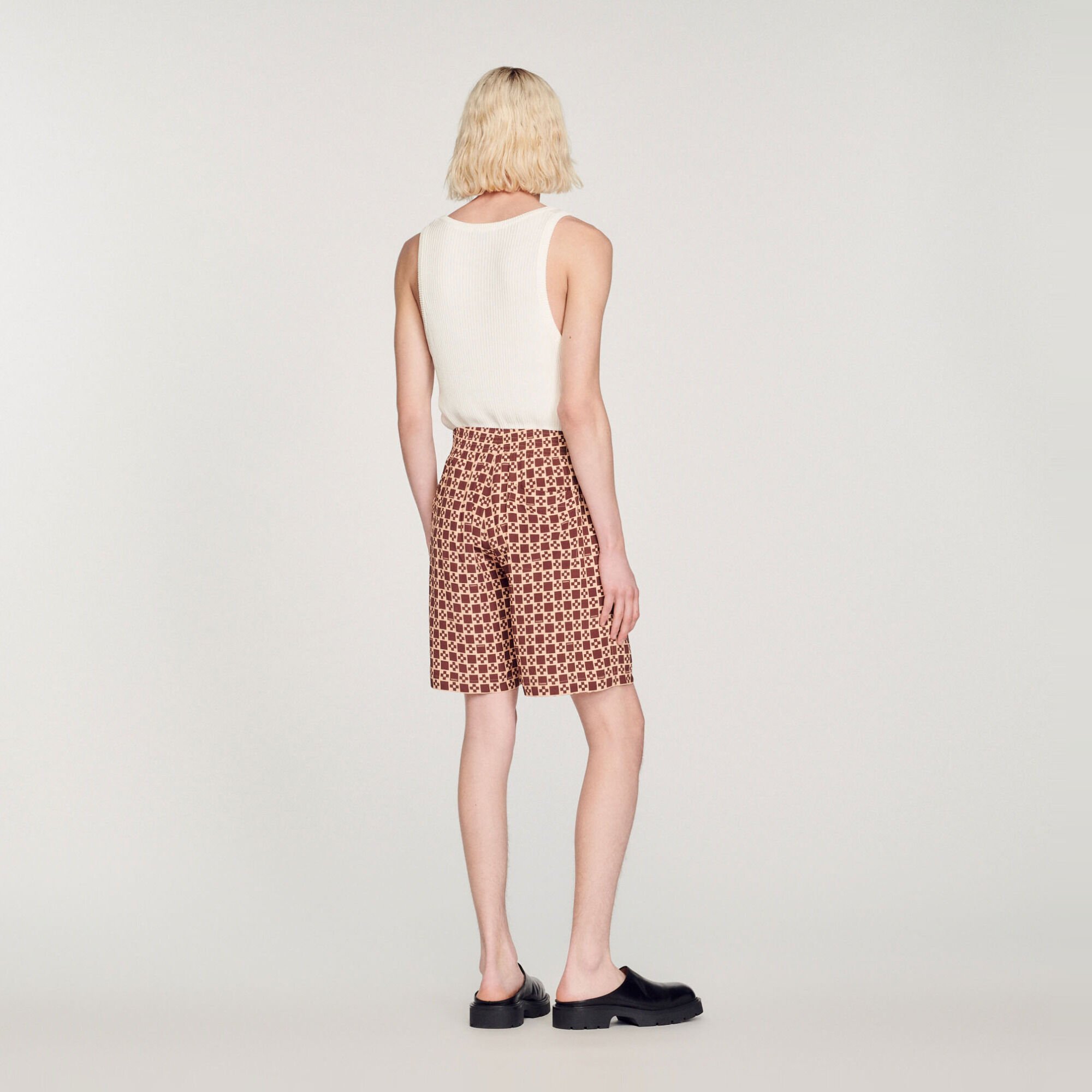 Square Cross printed shorts