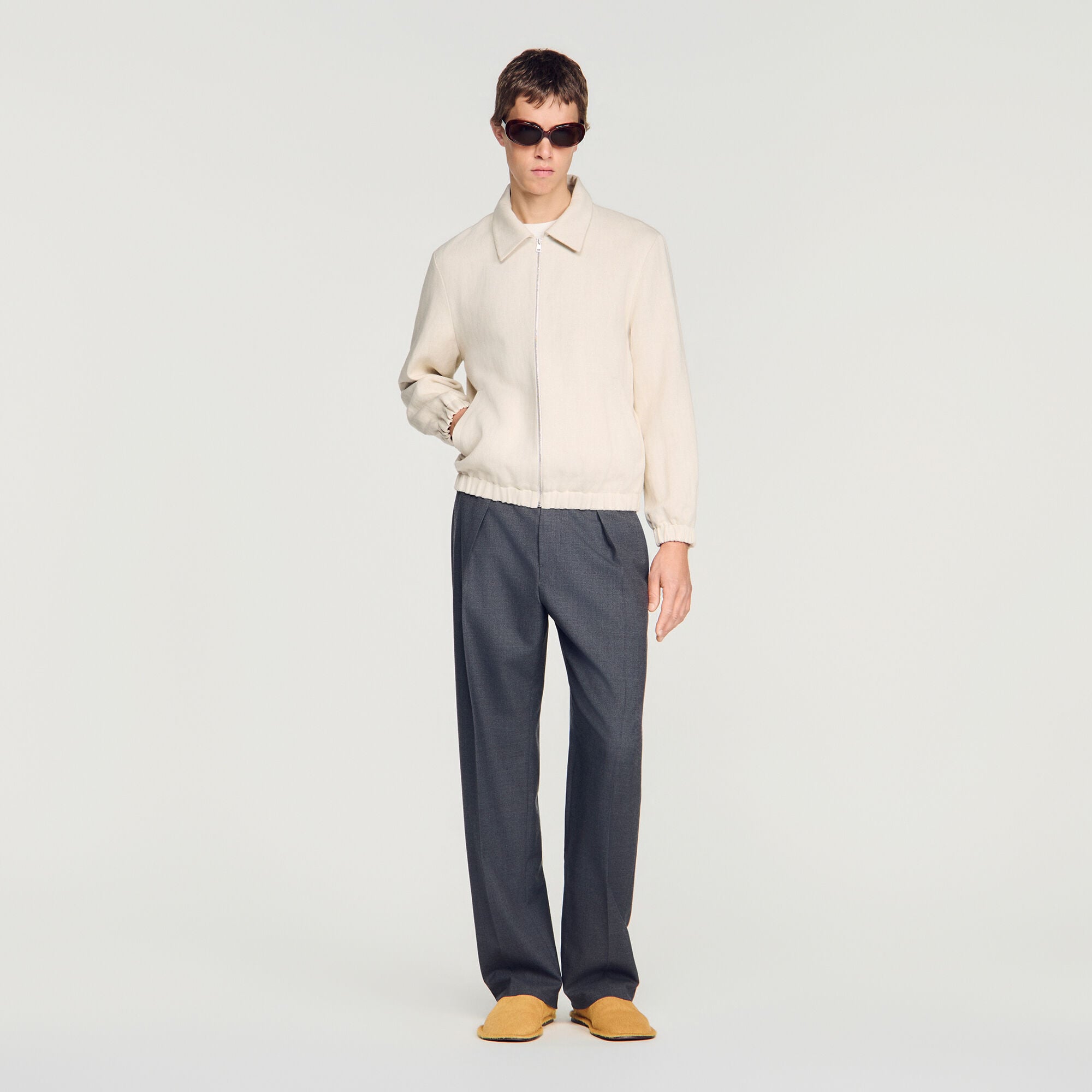 Cotton zip-up jacket - Mixte | Sandro