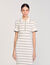 Knitted maxi dress with polo neck