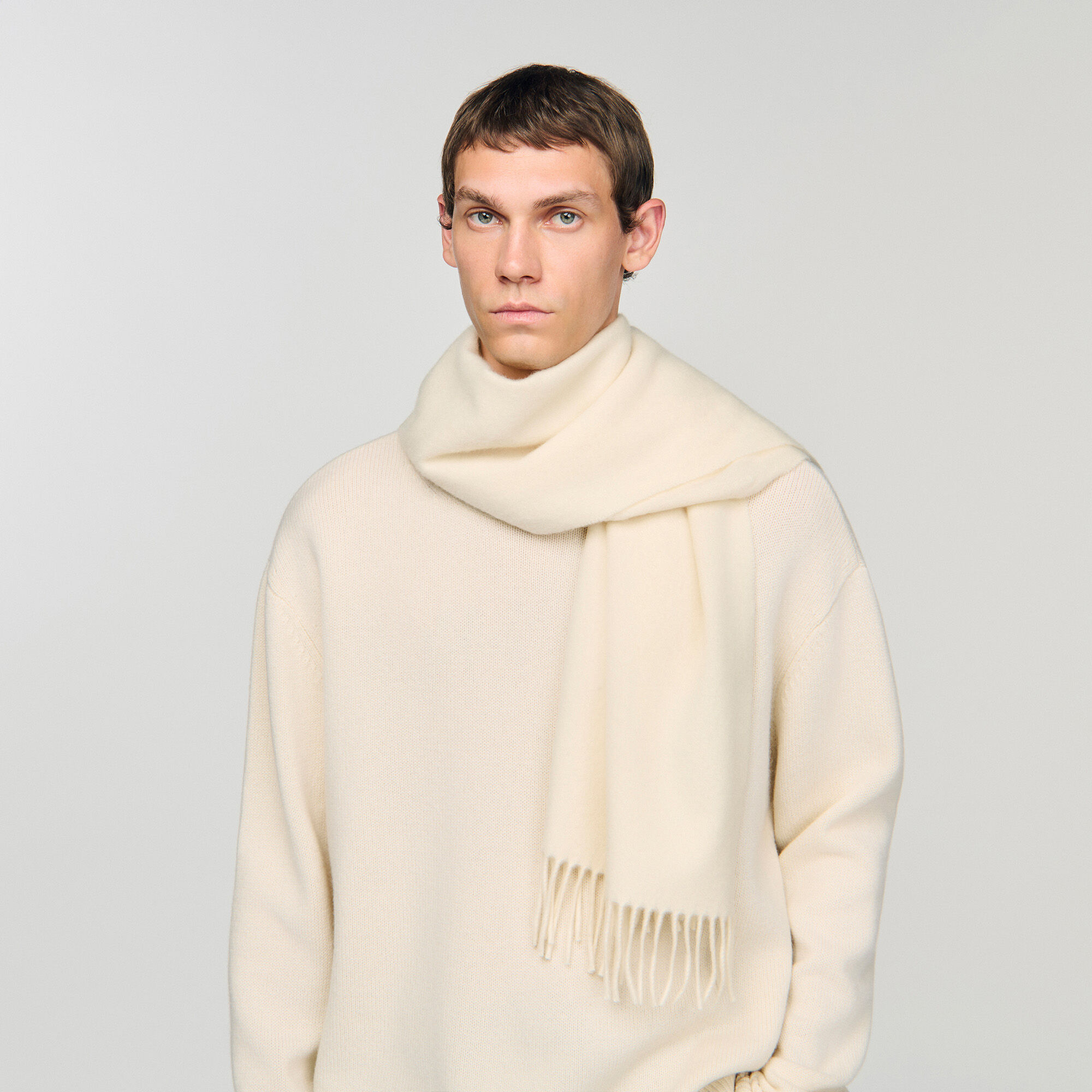 Wool and cashmere scarf