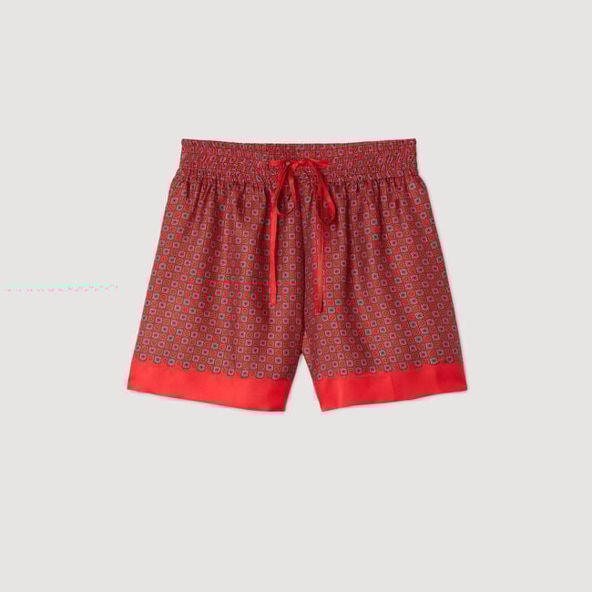 Scarf print shorts