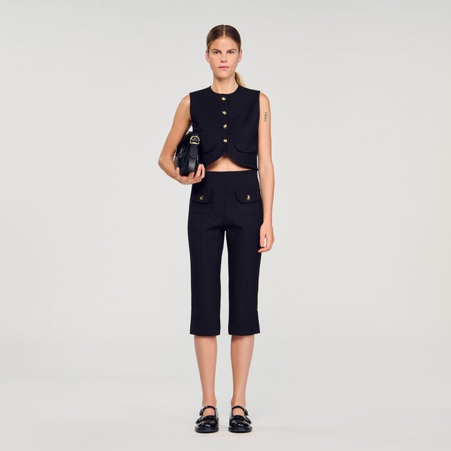 Buttoned crop top