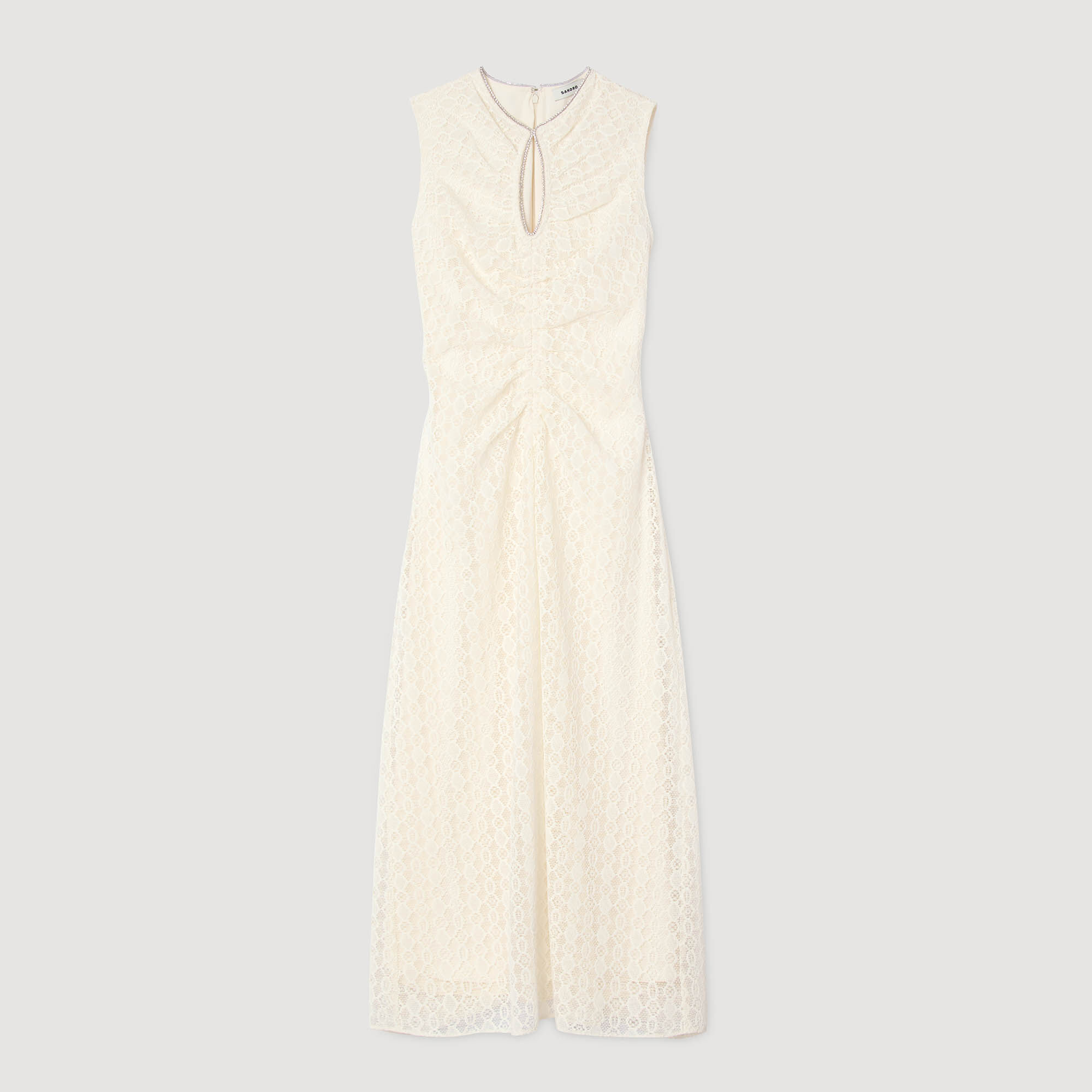 ワンピース Sandra lace dress Beige Maxi dress with lace details yellow / orange For Women