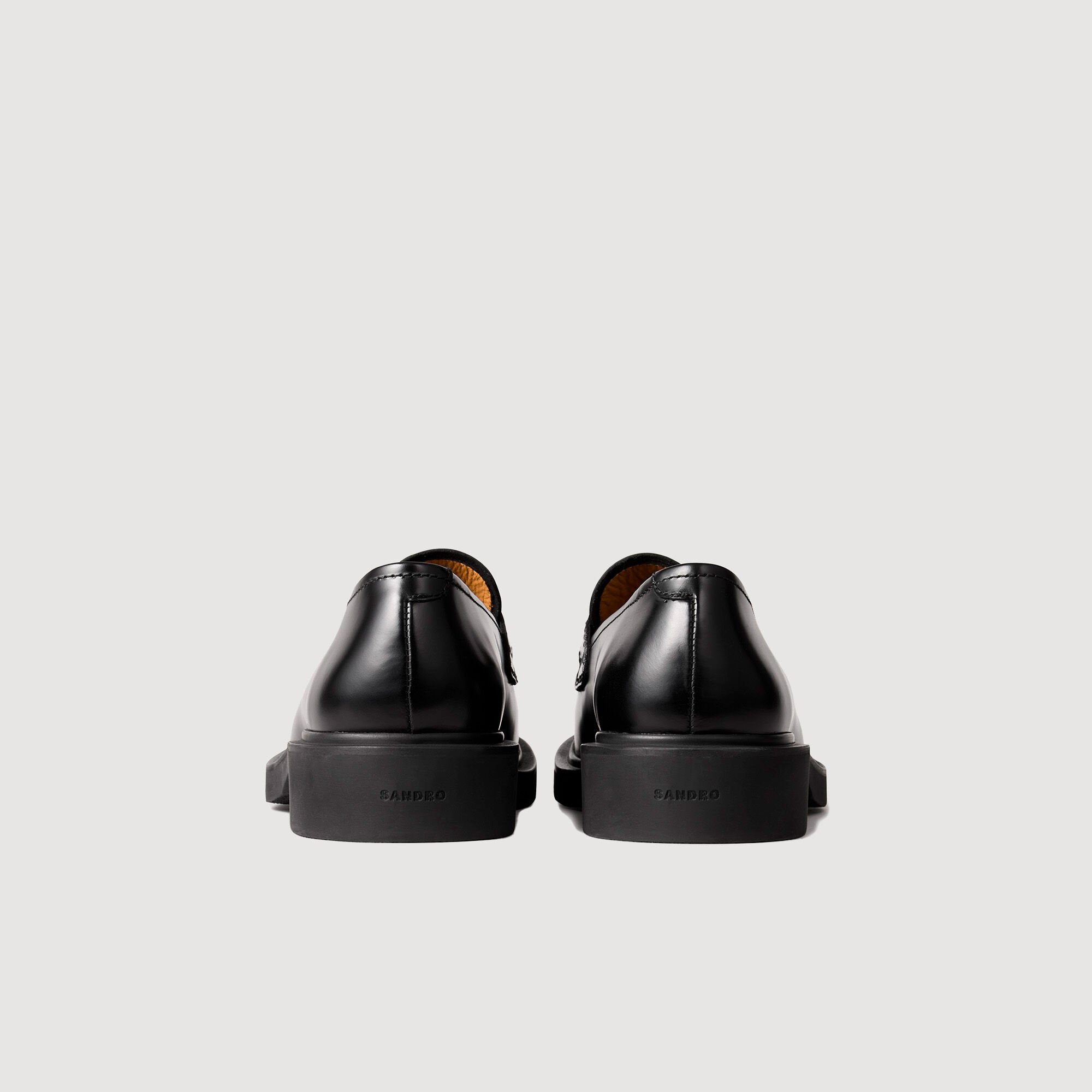 Patent leather derbies