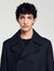 Light peacoat in tech wool