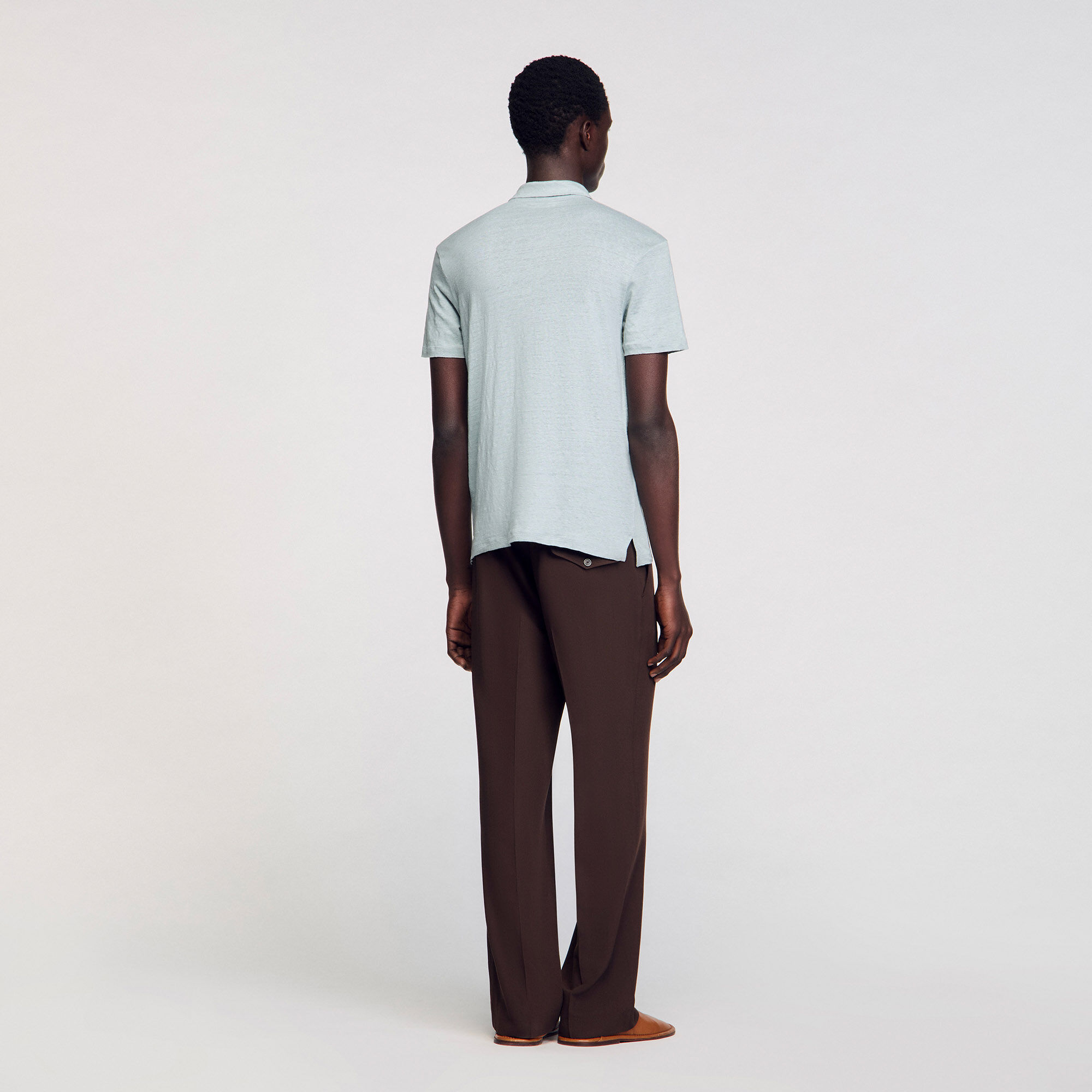 Linen polo shirt