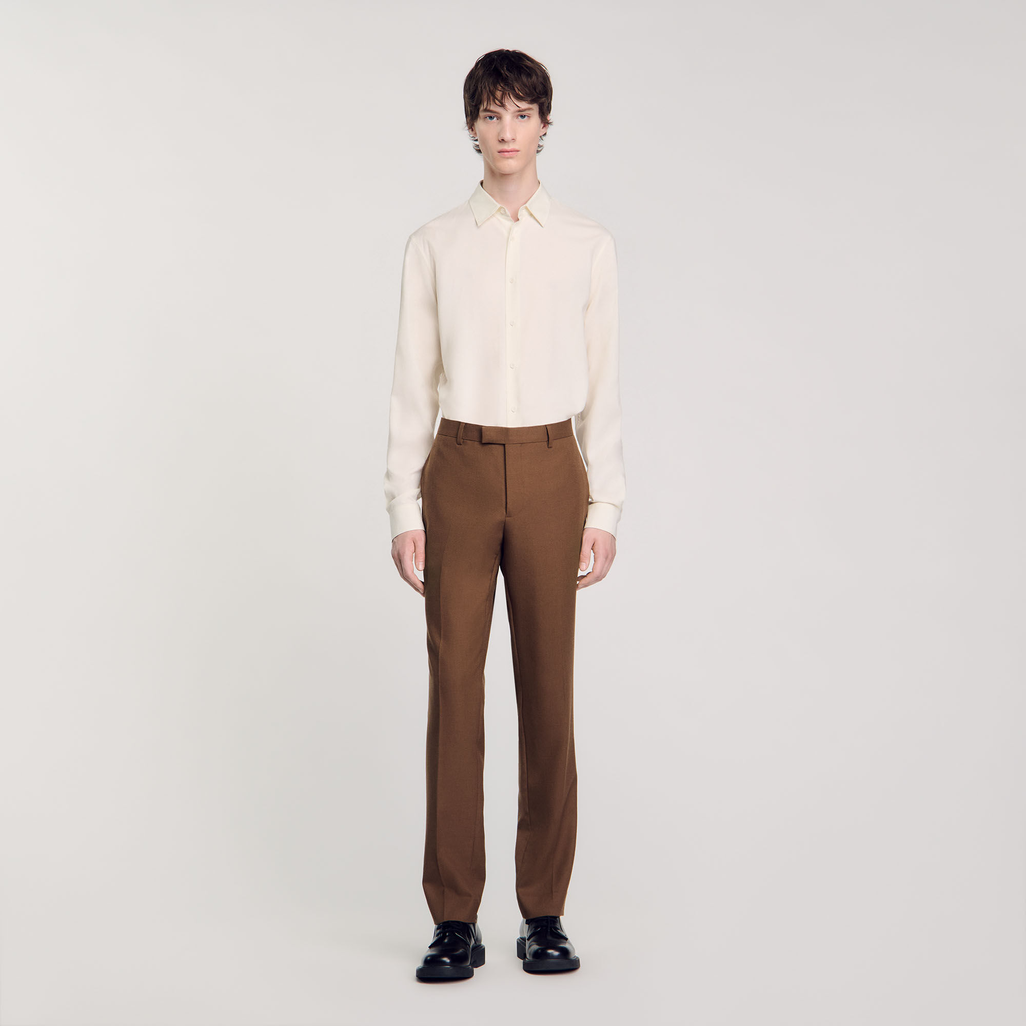 Wool suit trousers