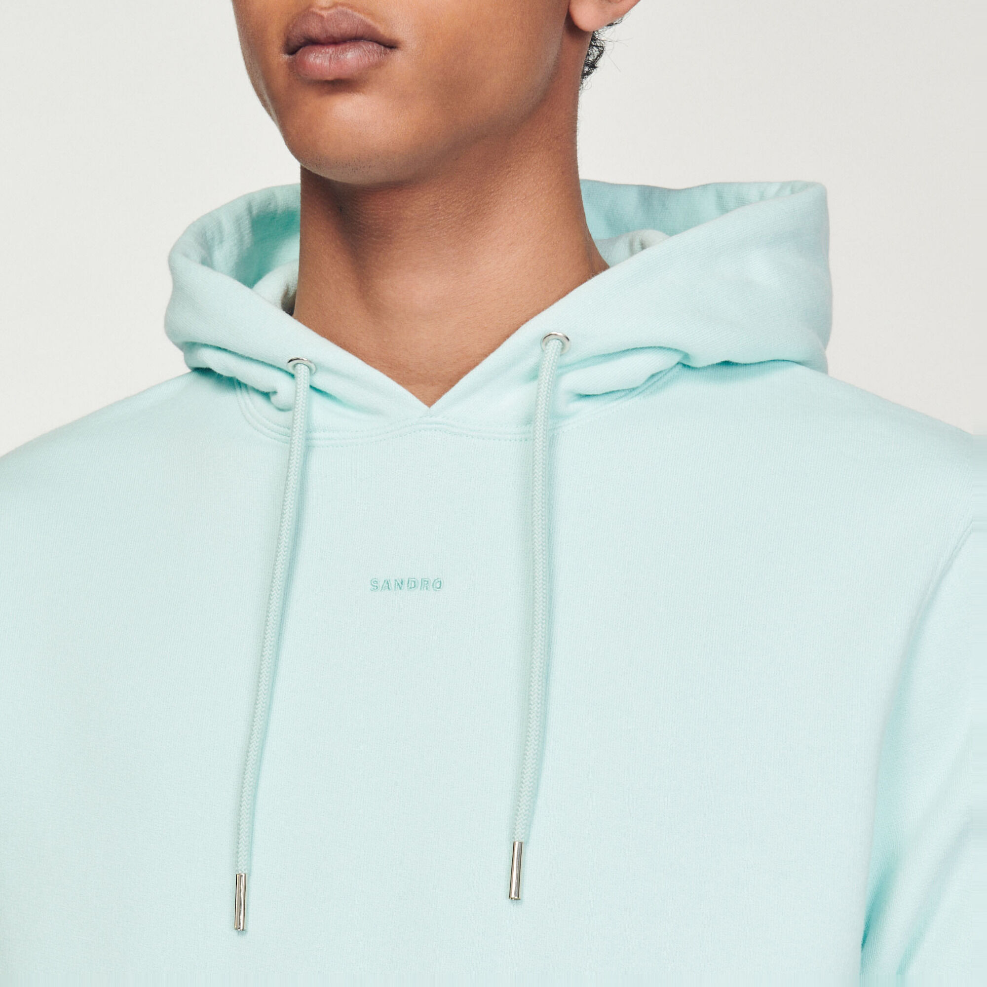 Men’s organic cotton embroidered hoodie