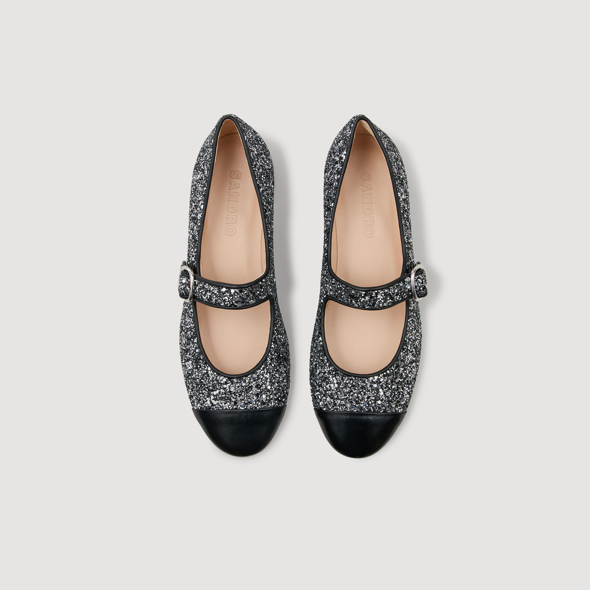 トリーバーチ　黒色　Benetton ballet flat Tory Burch Leather ballet flats with logo | Women's Shoes
