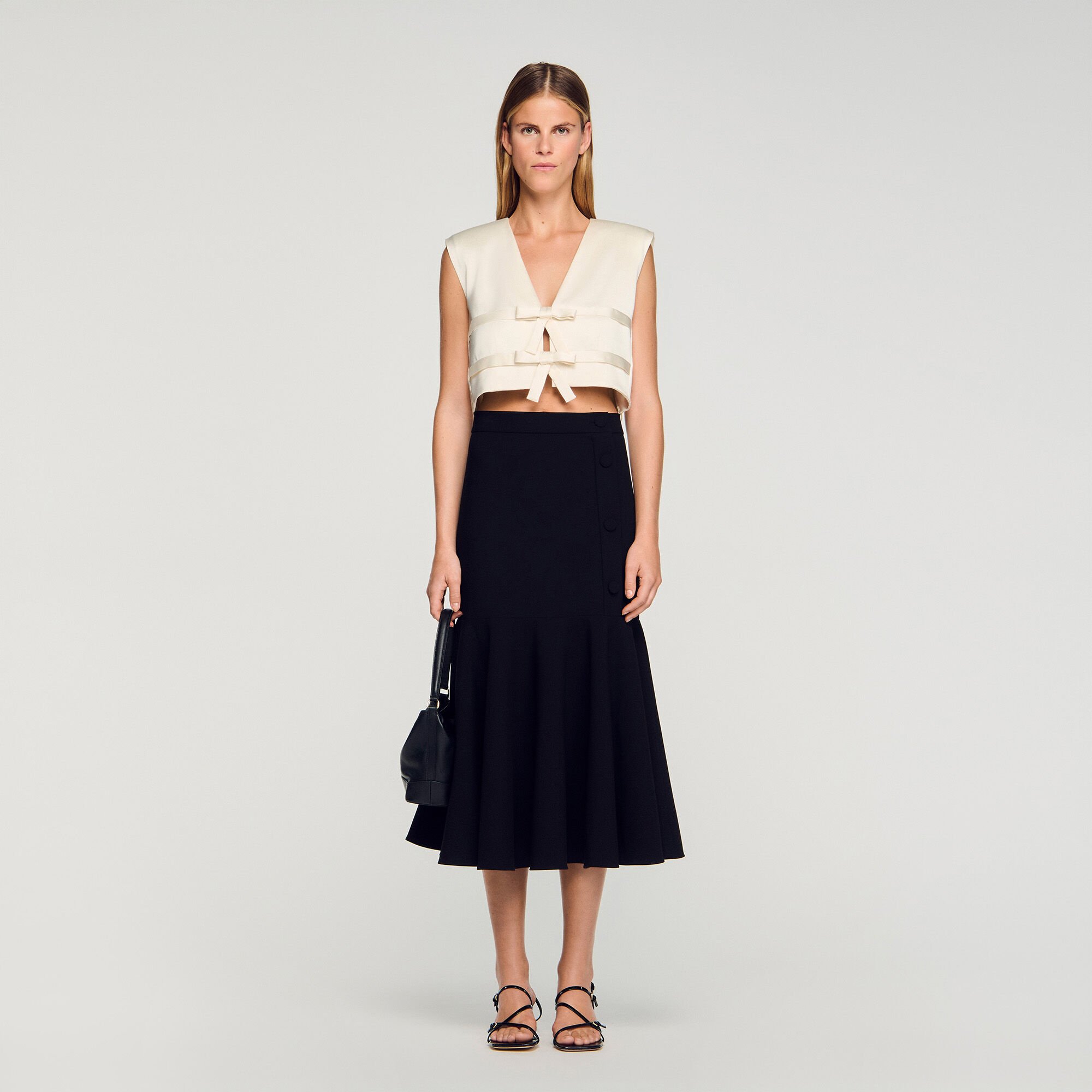 Long ruffled skirt