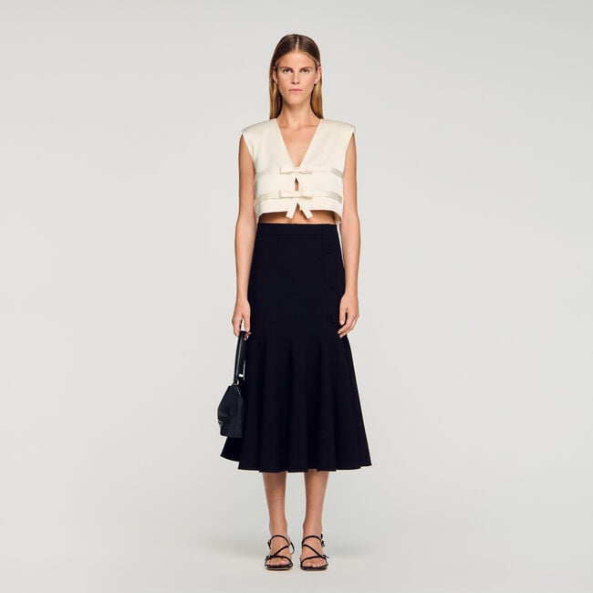 Long ruffled skirt