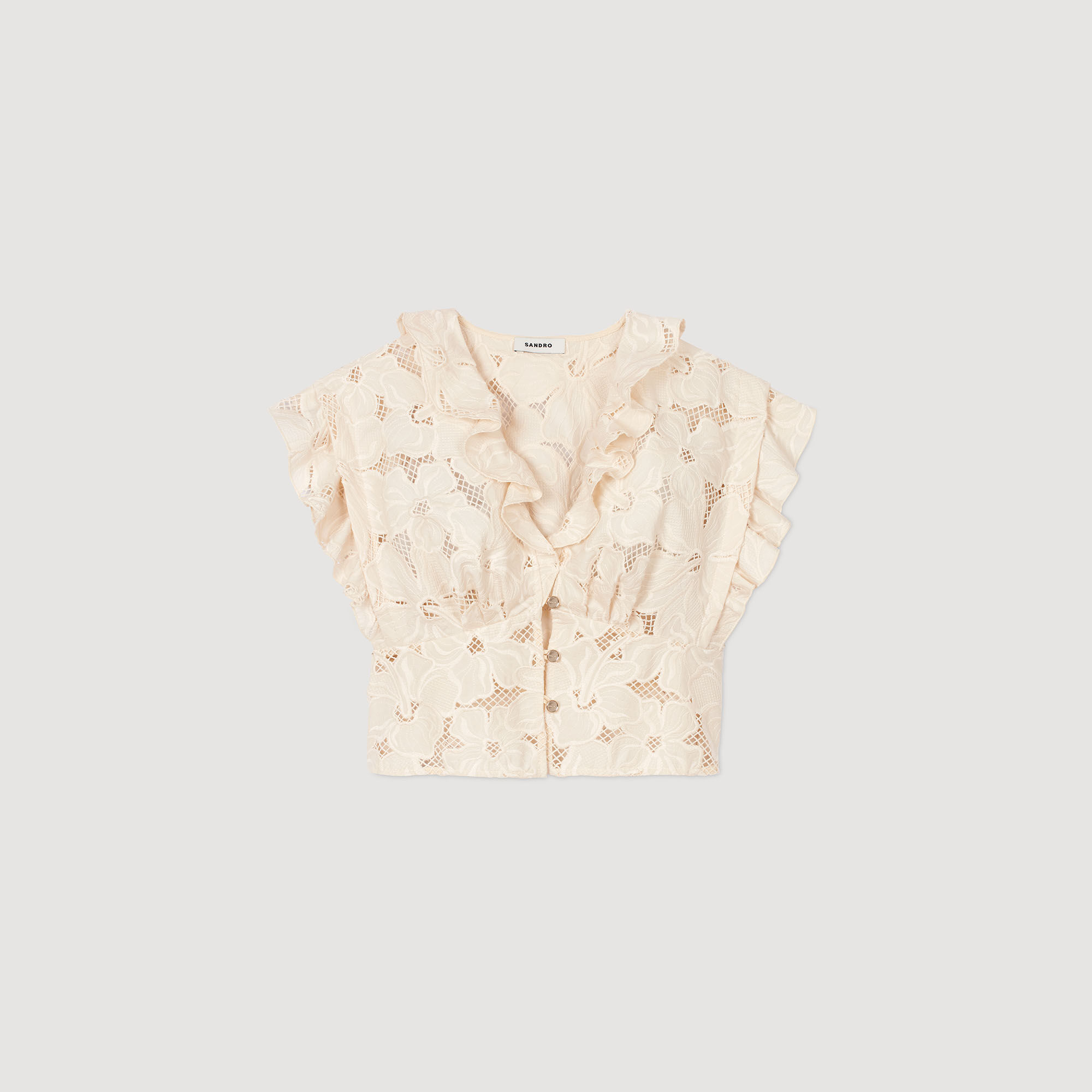 Embroidered crop top