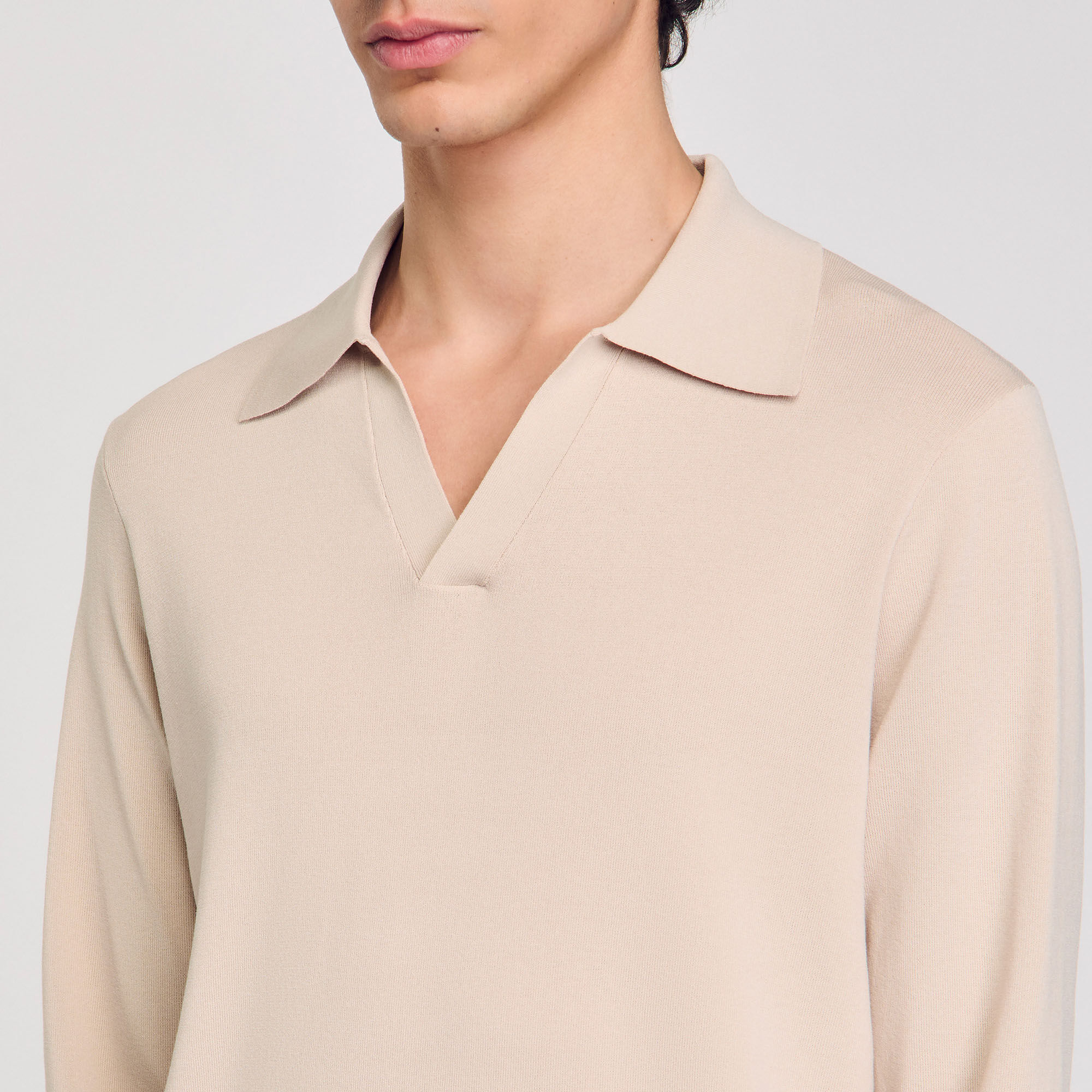 Knit polo shirt