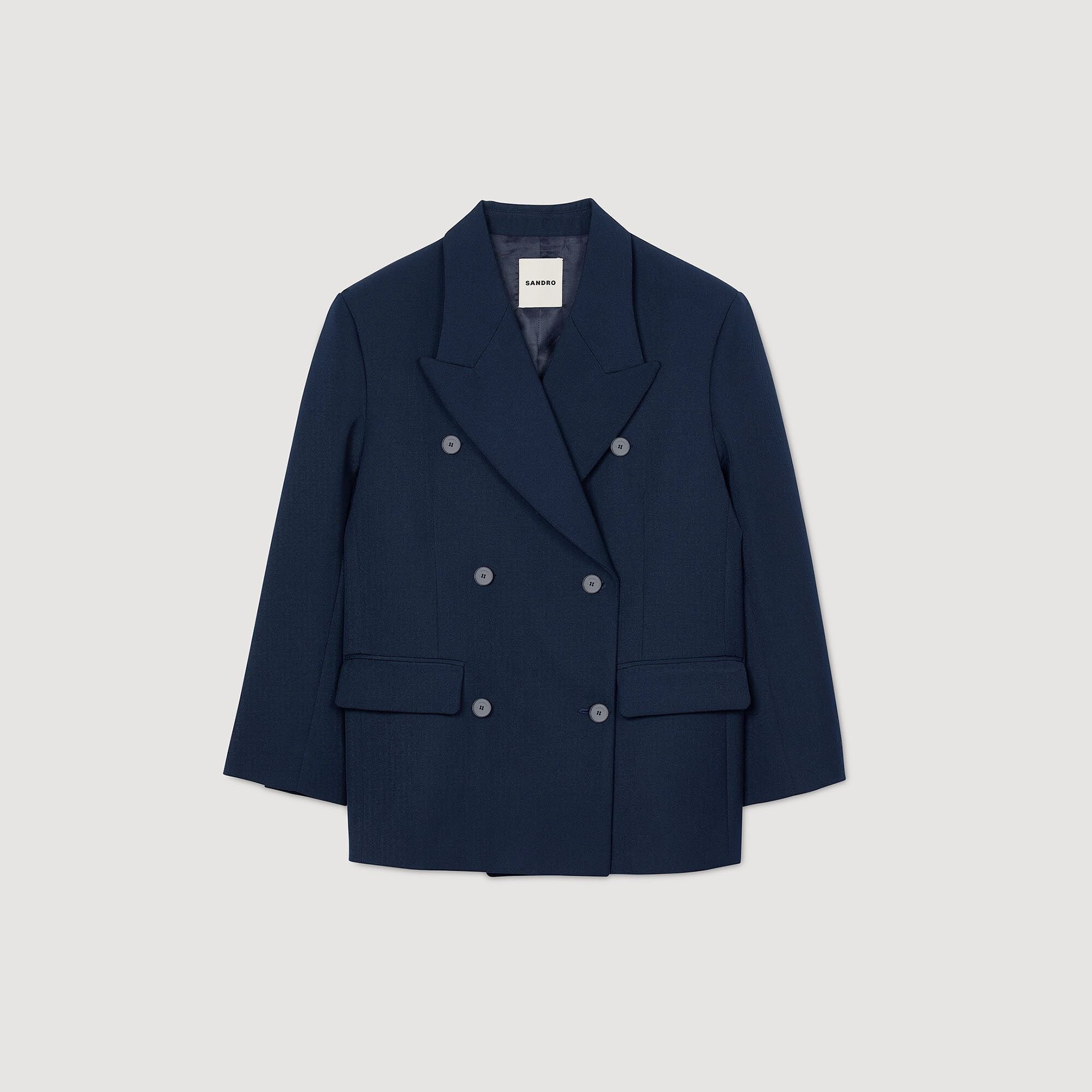 Wool blend suit jacket