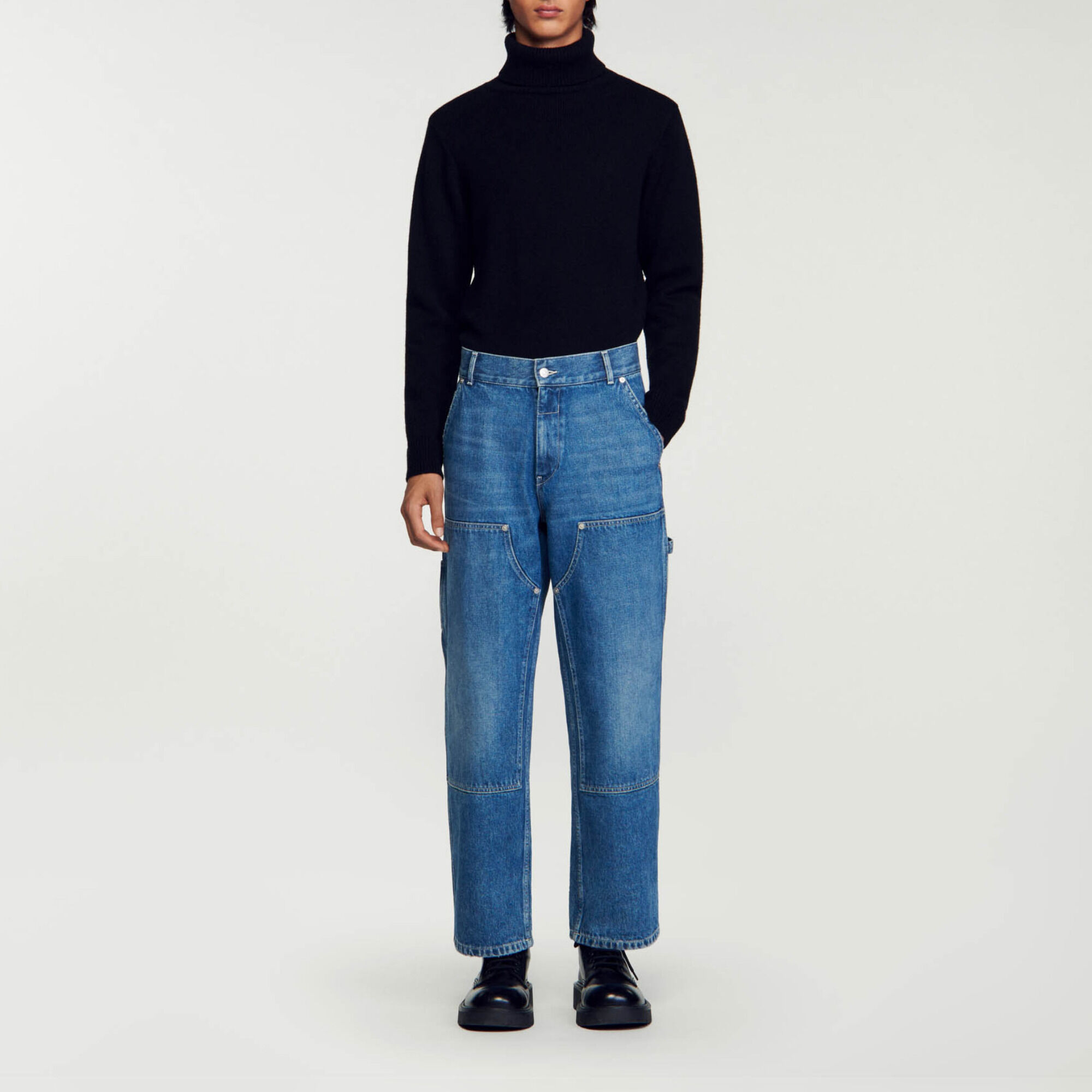 【SANDRO】Carpenter Jeans Carpenter jeans blue For Women | Sandro Paris