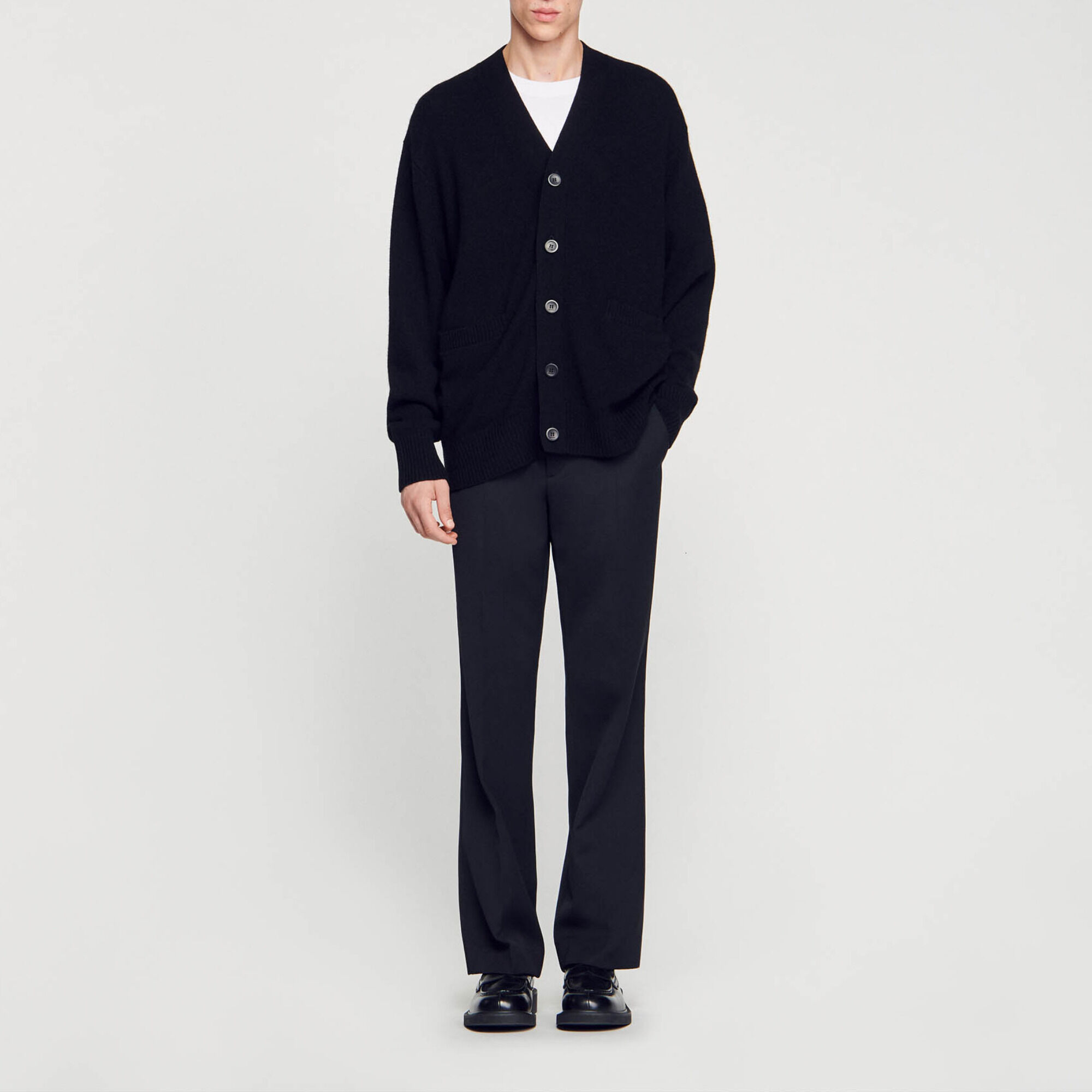 Sandro black cardigan store
