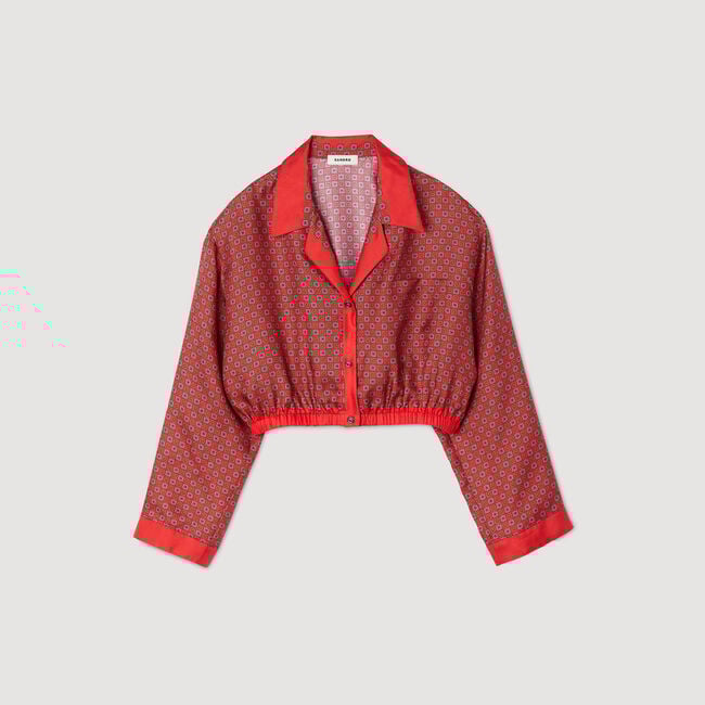 Scarf print shirt