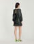 Short gathered dress with a floral print