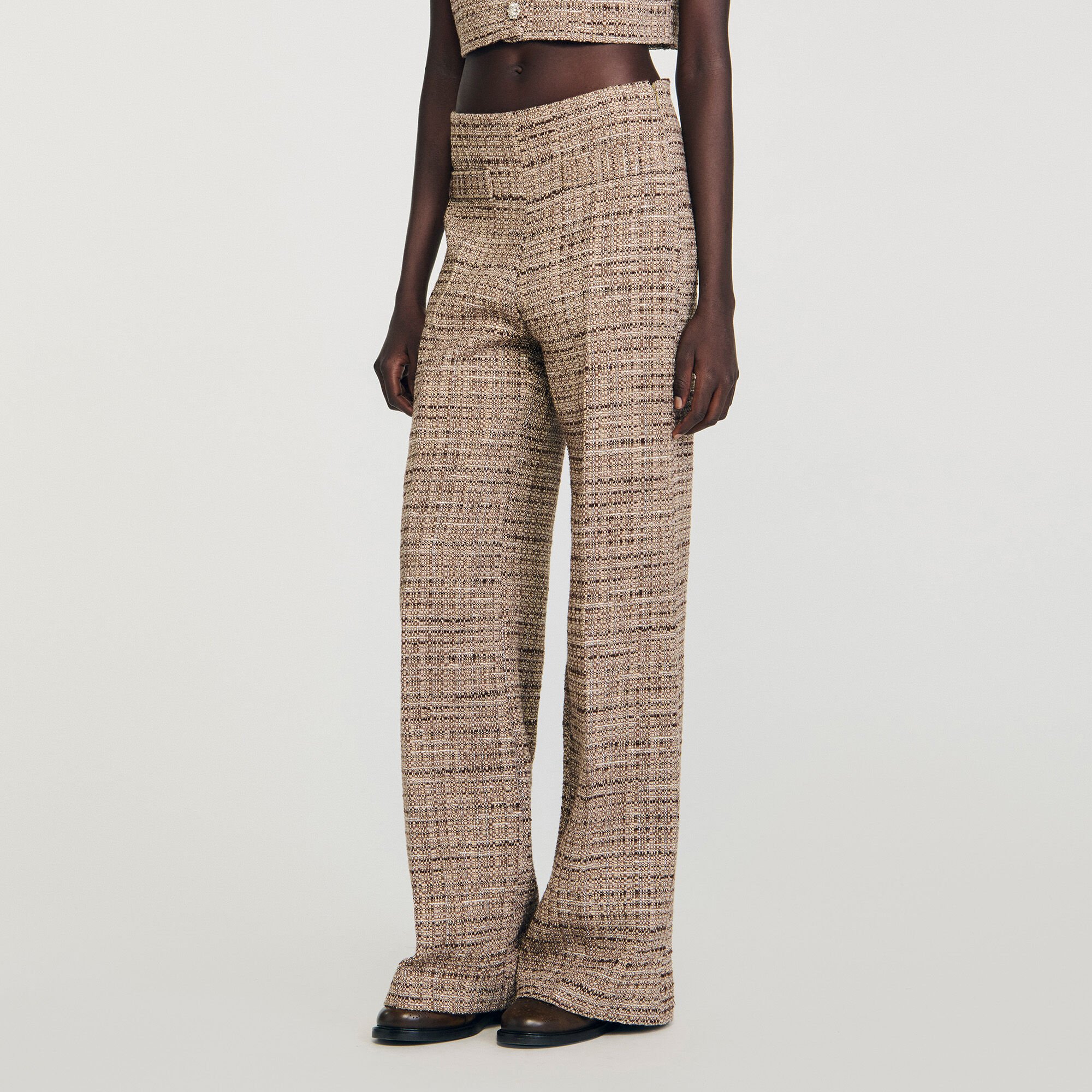 Decorative tweed trousers