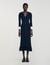 Two-tone knit maxi dress