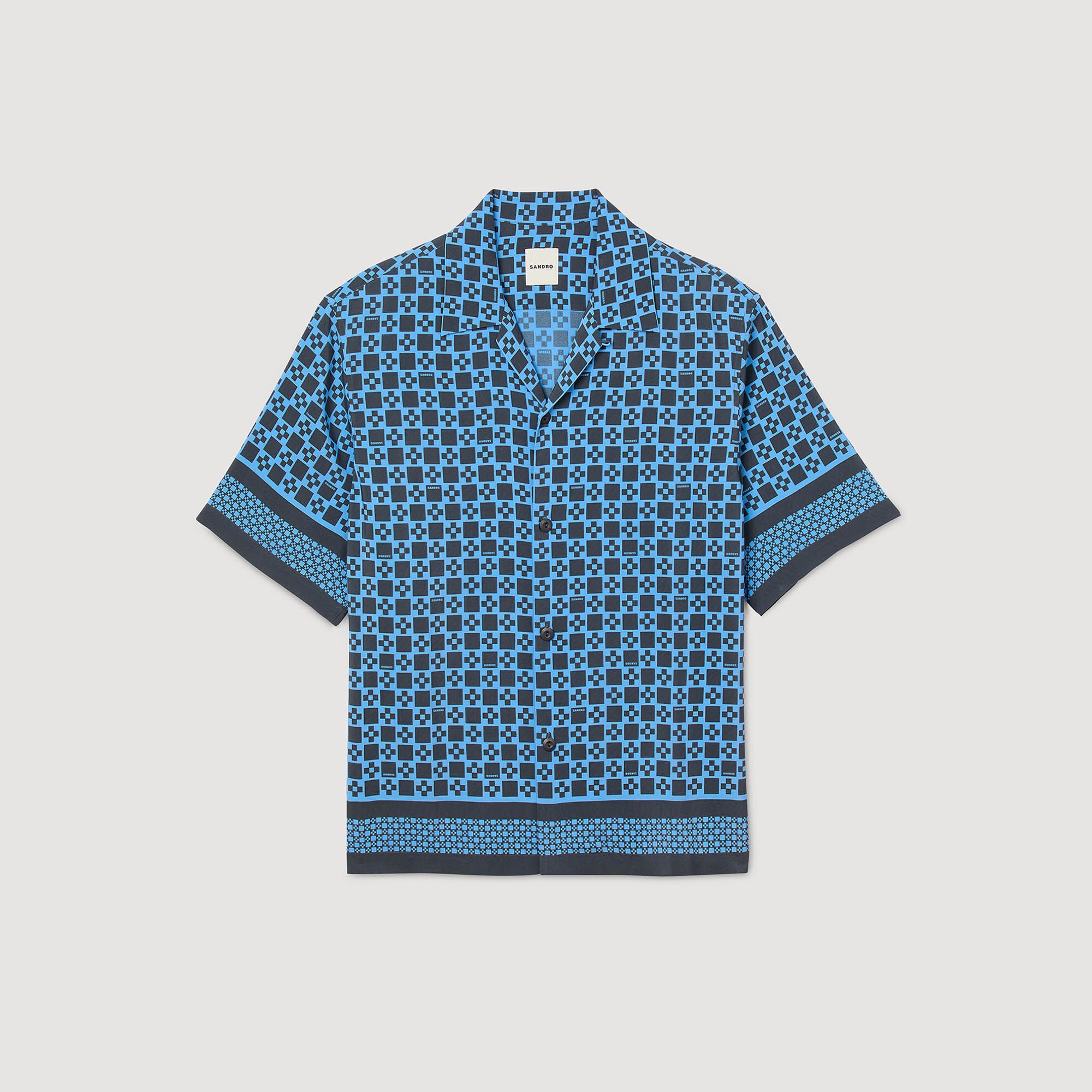 Square Cross motif flowing blouse