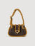 Leather and shearling Janet bag