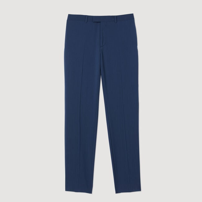Stretch wool suit trousers