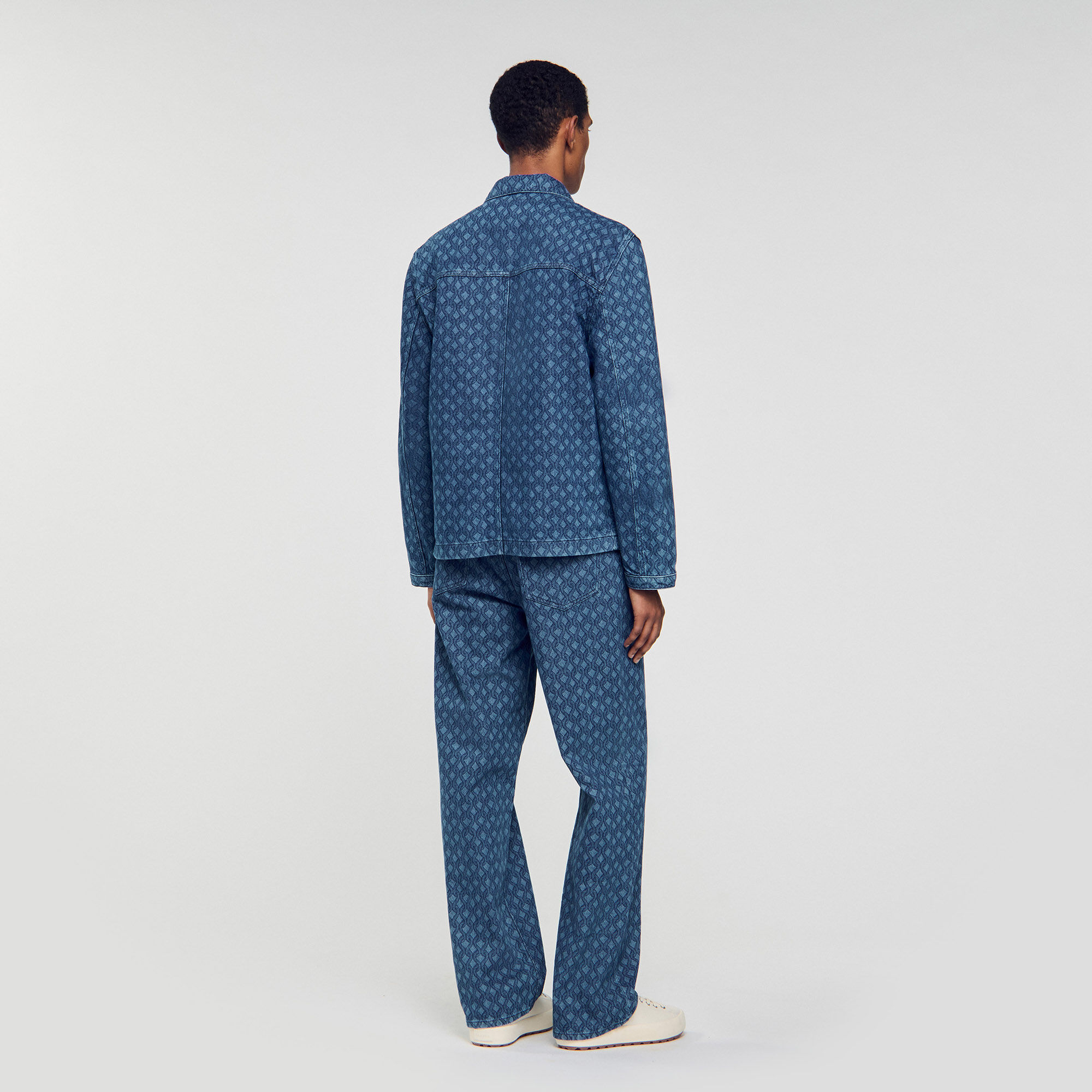 Rope motif denim jacket