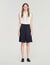 Long high-waisted pleated shorts
