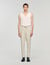 Elasticated straight-leg trousers