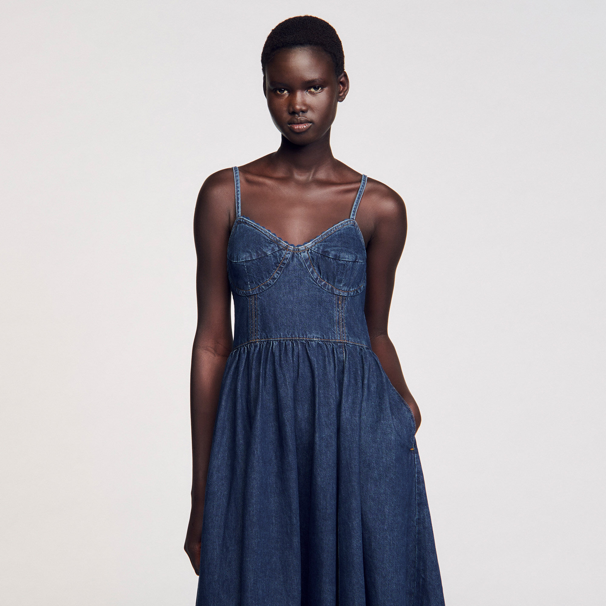 ワンピース AMI PARIS Denim dress Blue Ami De Cœur denim shirt dress in blue - Ami Paris | Mytheresa