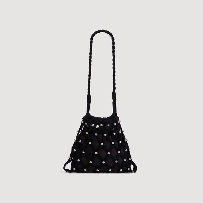 Studded net mesh bag