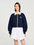 Cropped two-tone sweatshirt