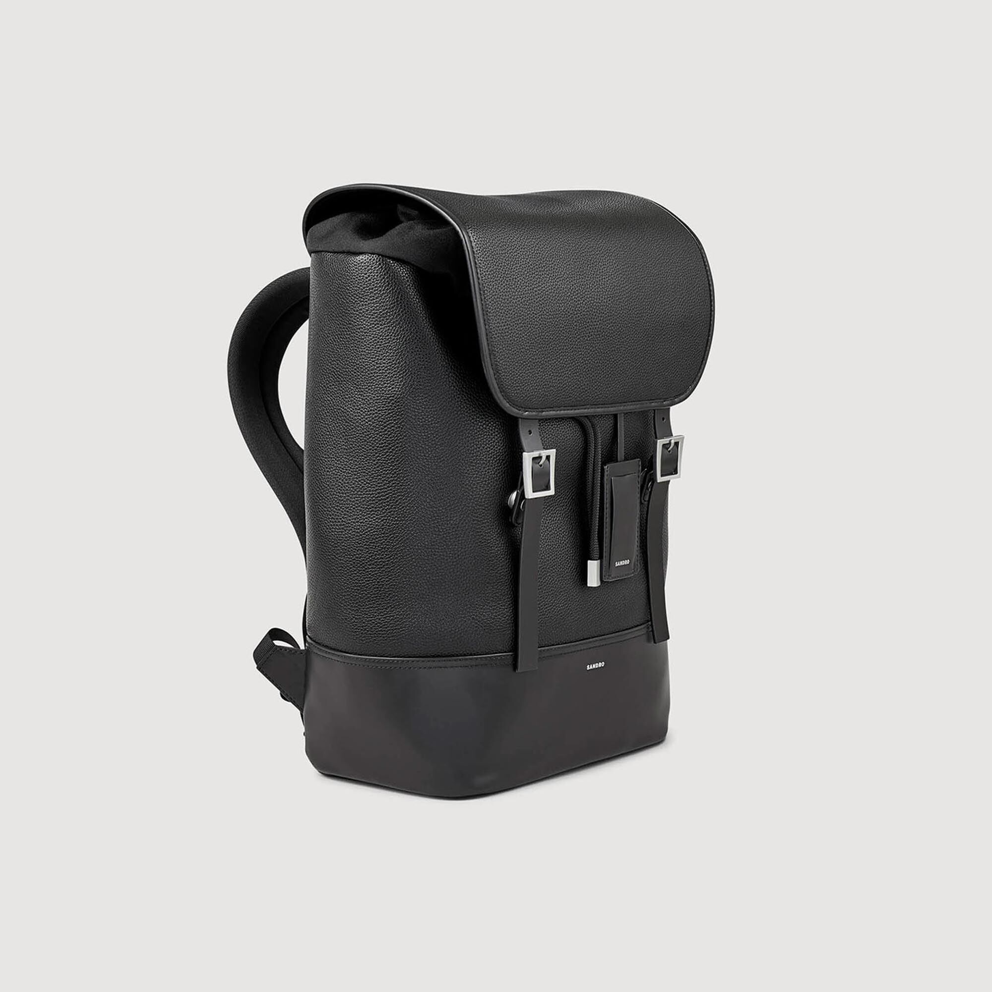 Canvas and leather backpack