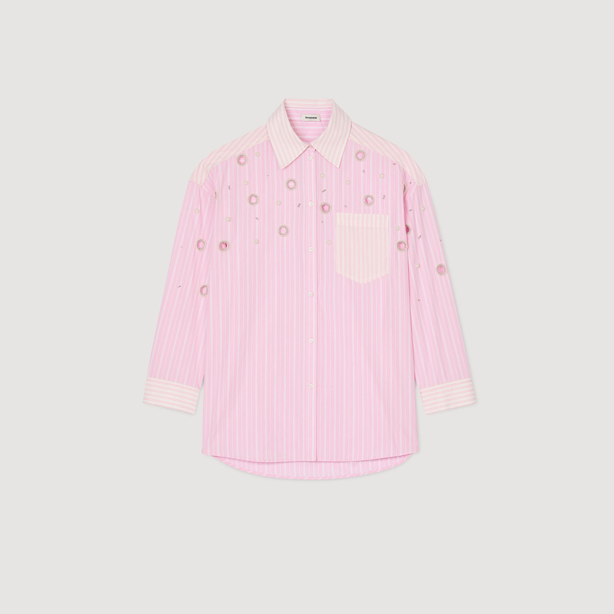 Striped rhinestone shirt