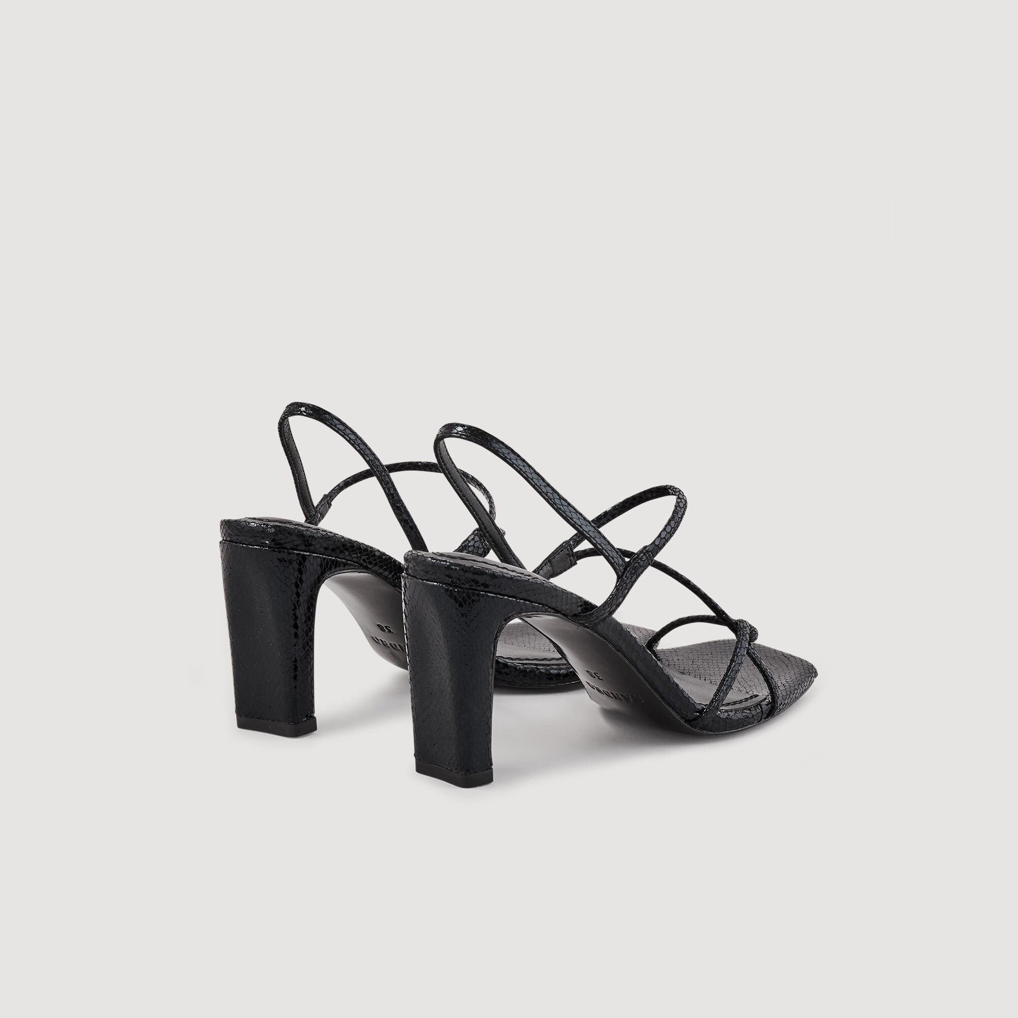 Sandals with narrow straps
