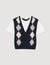 Argyle layered effect jumper