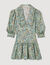Short flowing dress with floral print