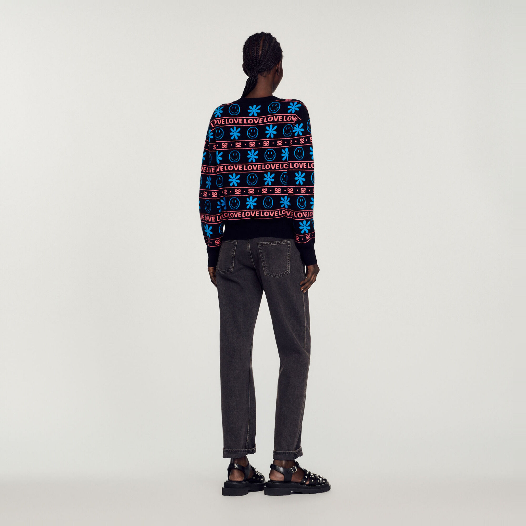 Smiley© jacquard sweater