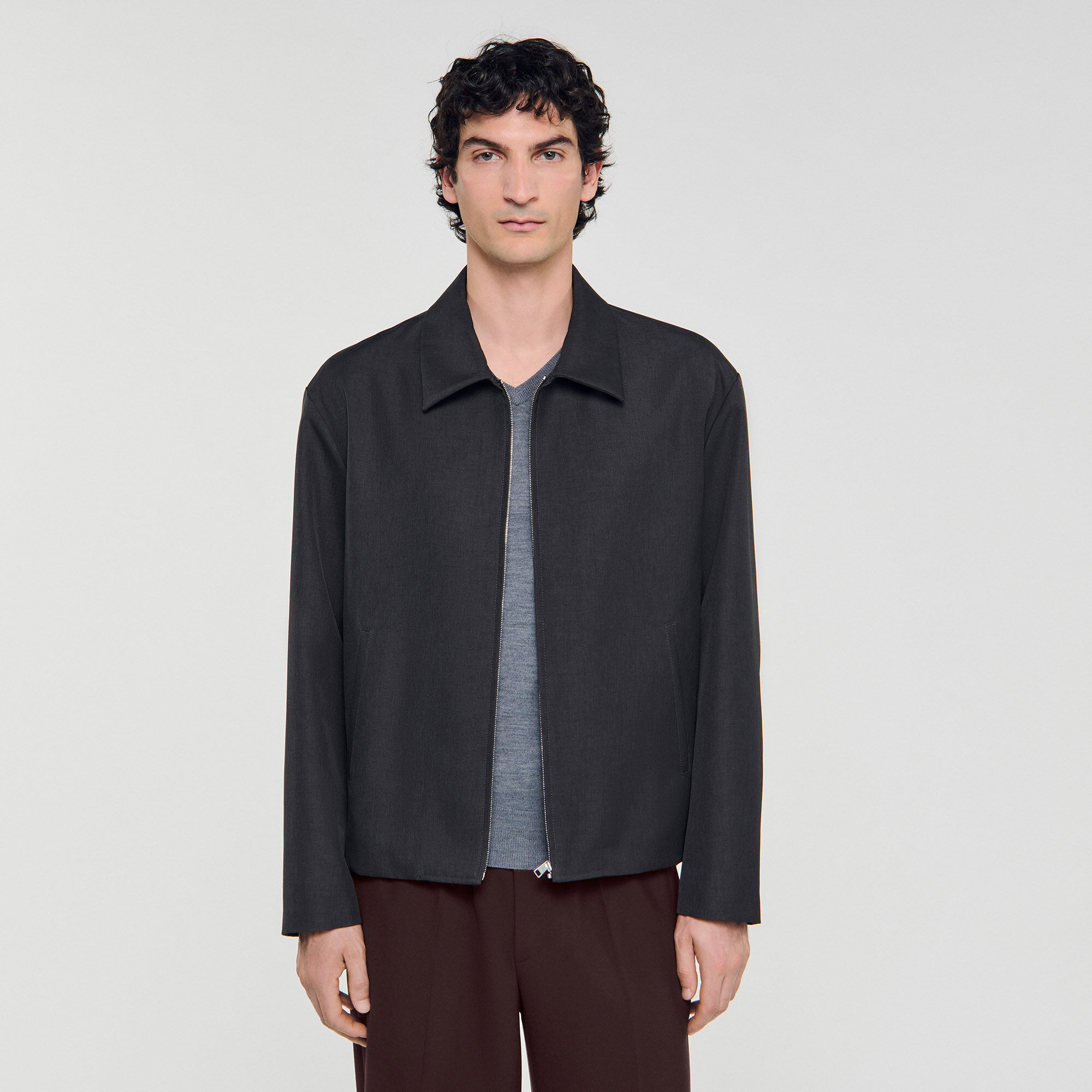 Technical zip-up jacket