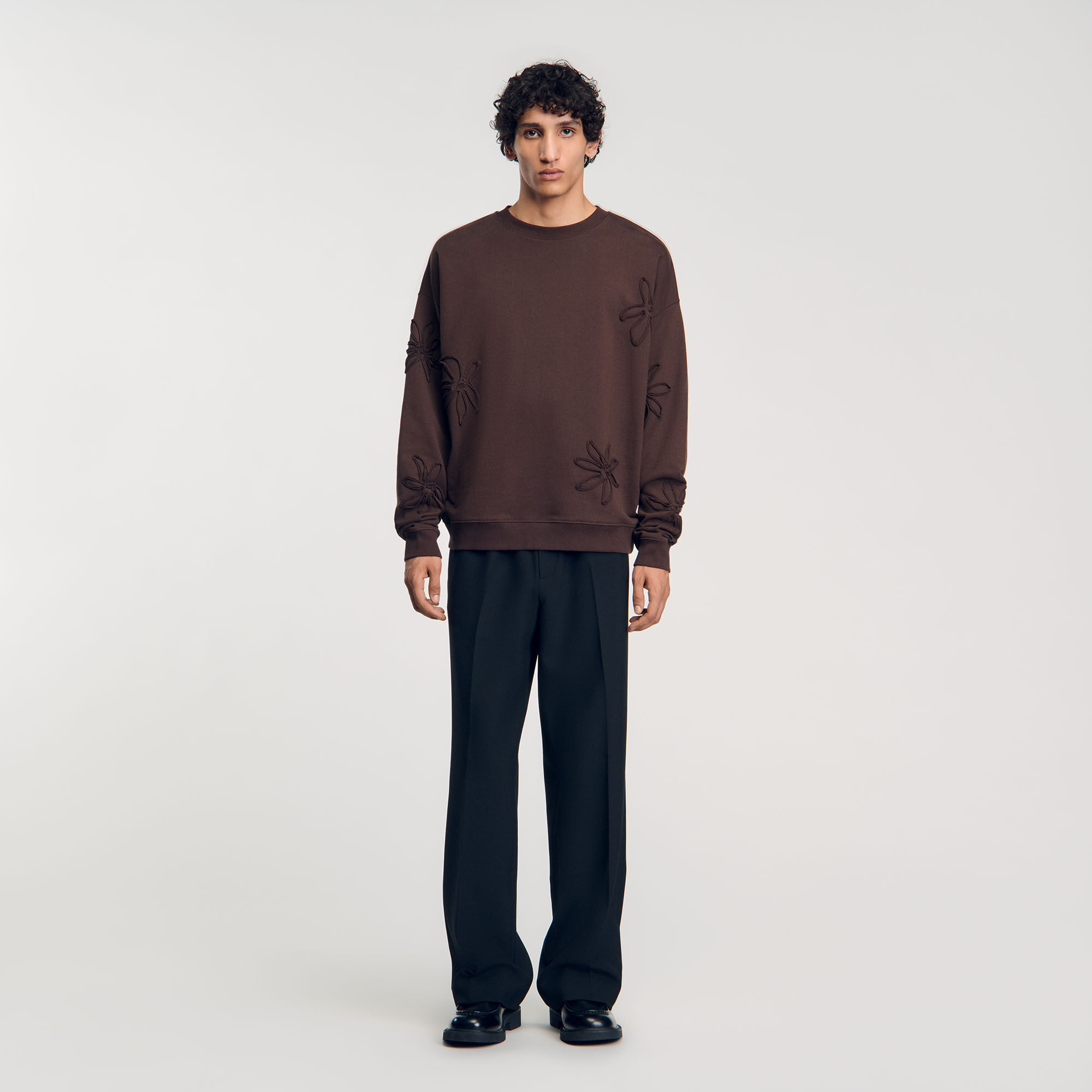 Flower sweatshirt mens top