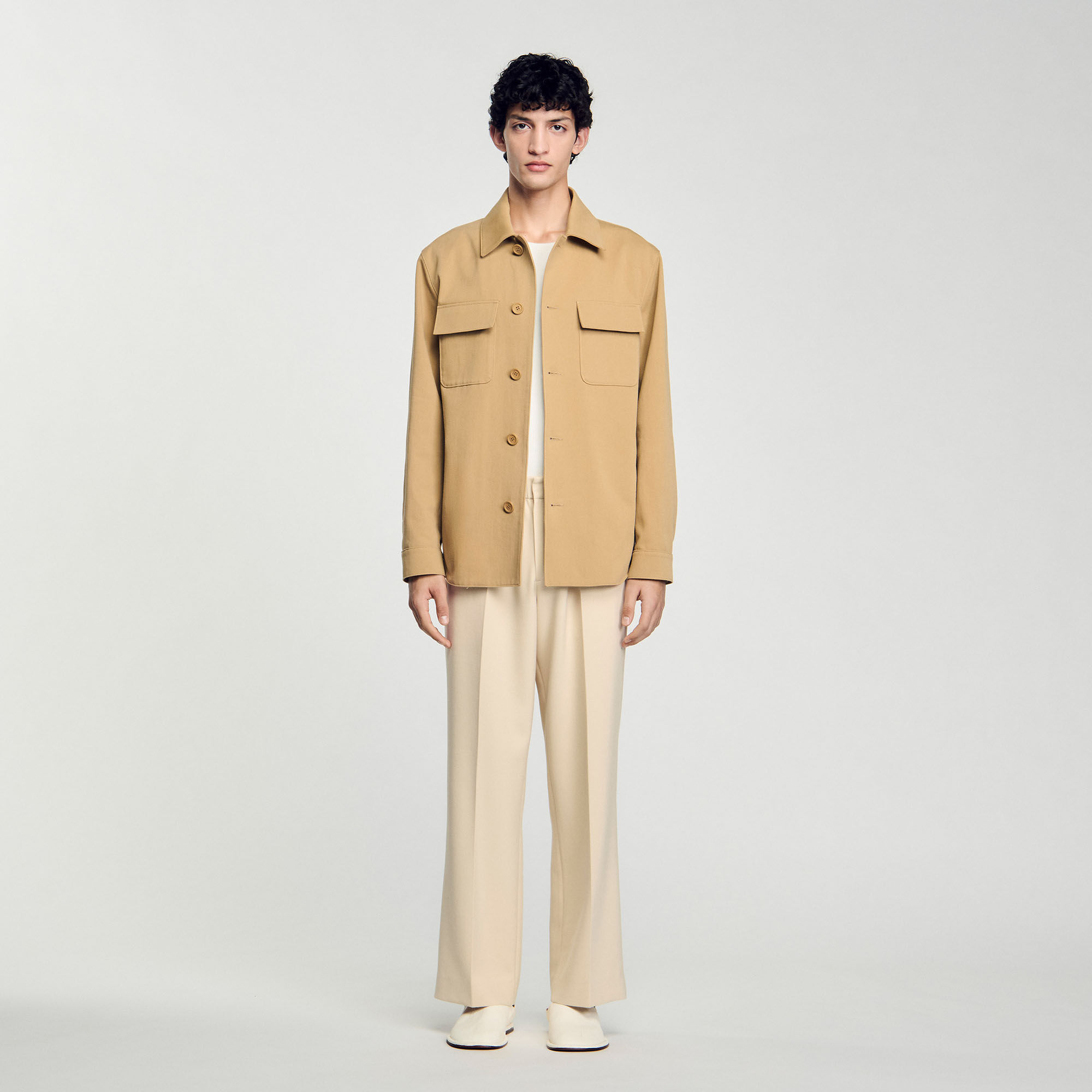 ジャケットシャツ　PIETRO PIANFORINI Rope print shirt brown for Men | Sandro Paris