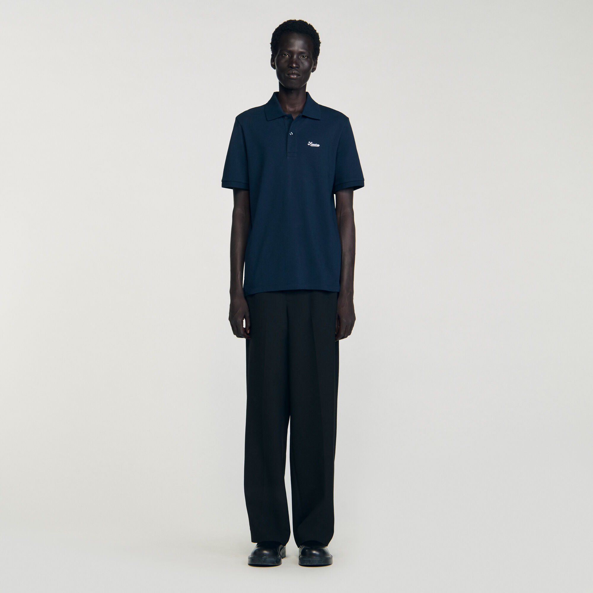 Cotton piqué polo shirt