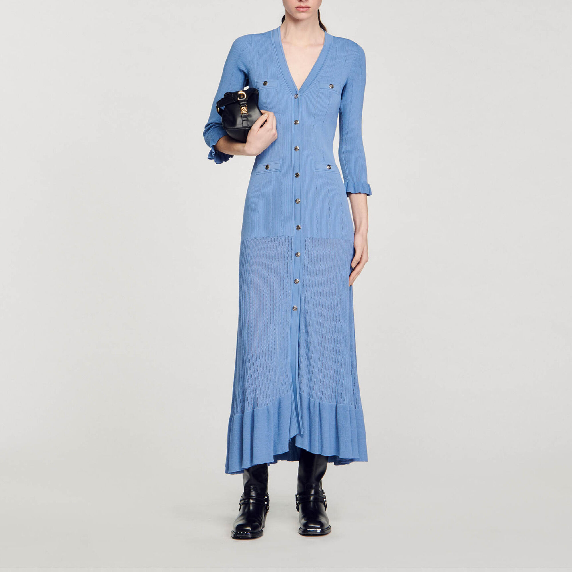 Full length knitted dress shop