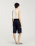 Linen-blend Bermuda shorts